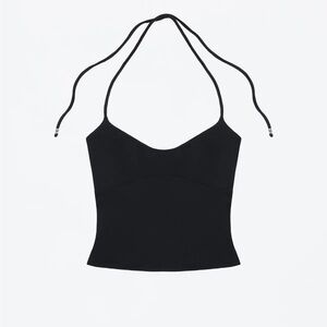 Tank Air Spill Halter NWT Size S black